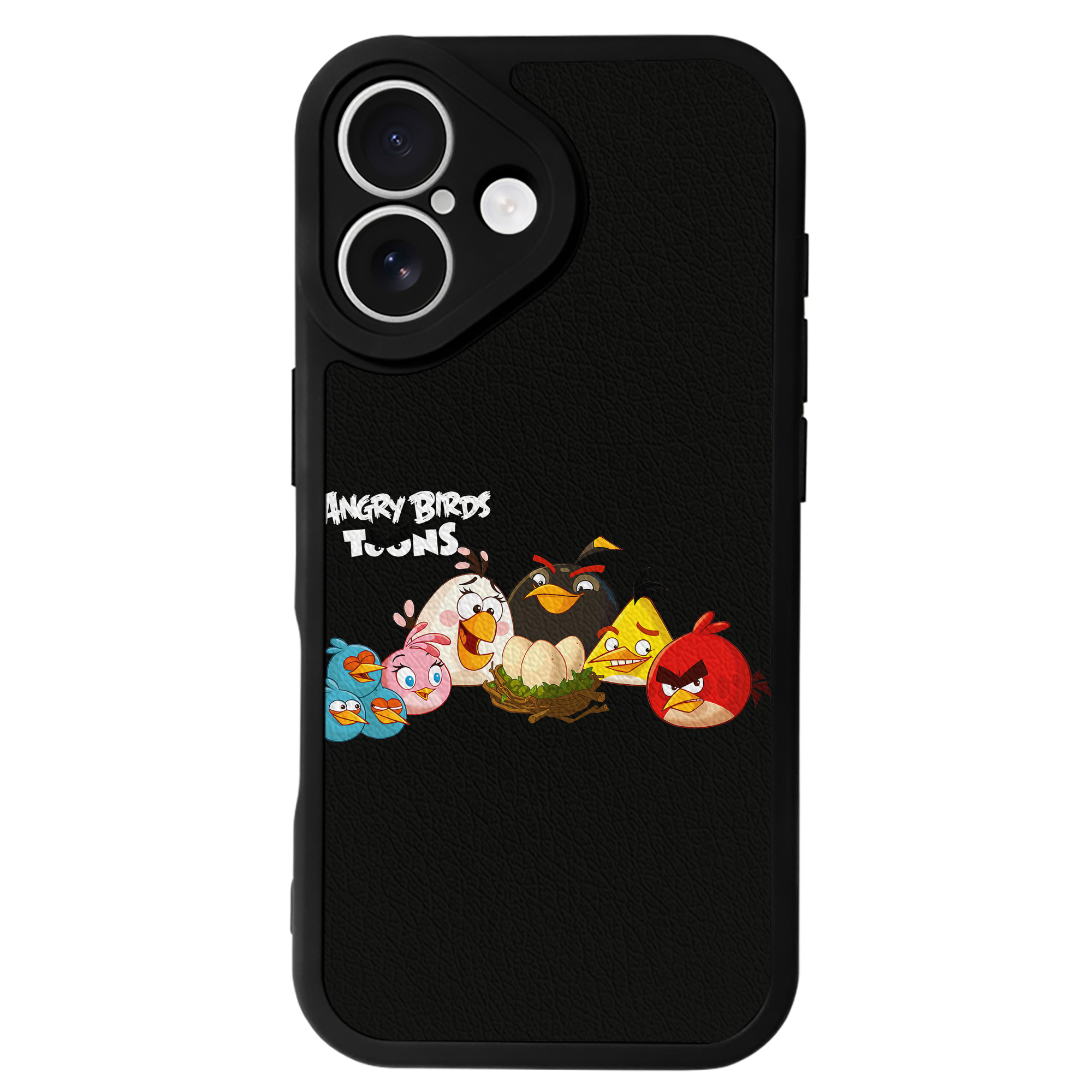 （画像用） Angry Birds アングリーバード 【iPhone 16シリーズ対応】シリコンスマホケース（レザー調） 材質：シリコン